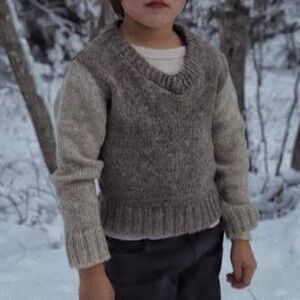 Rudy Jude Gray and Cream Kids Sweater